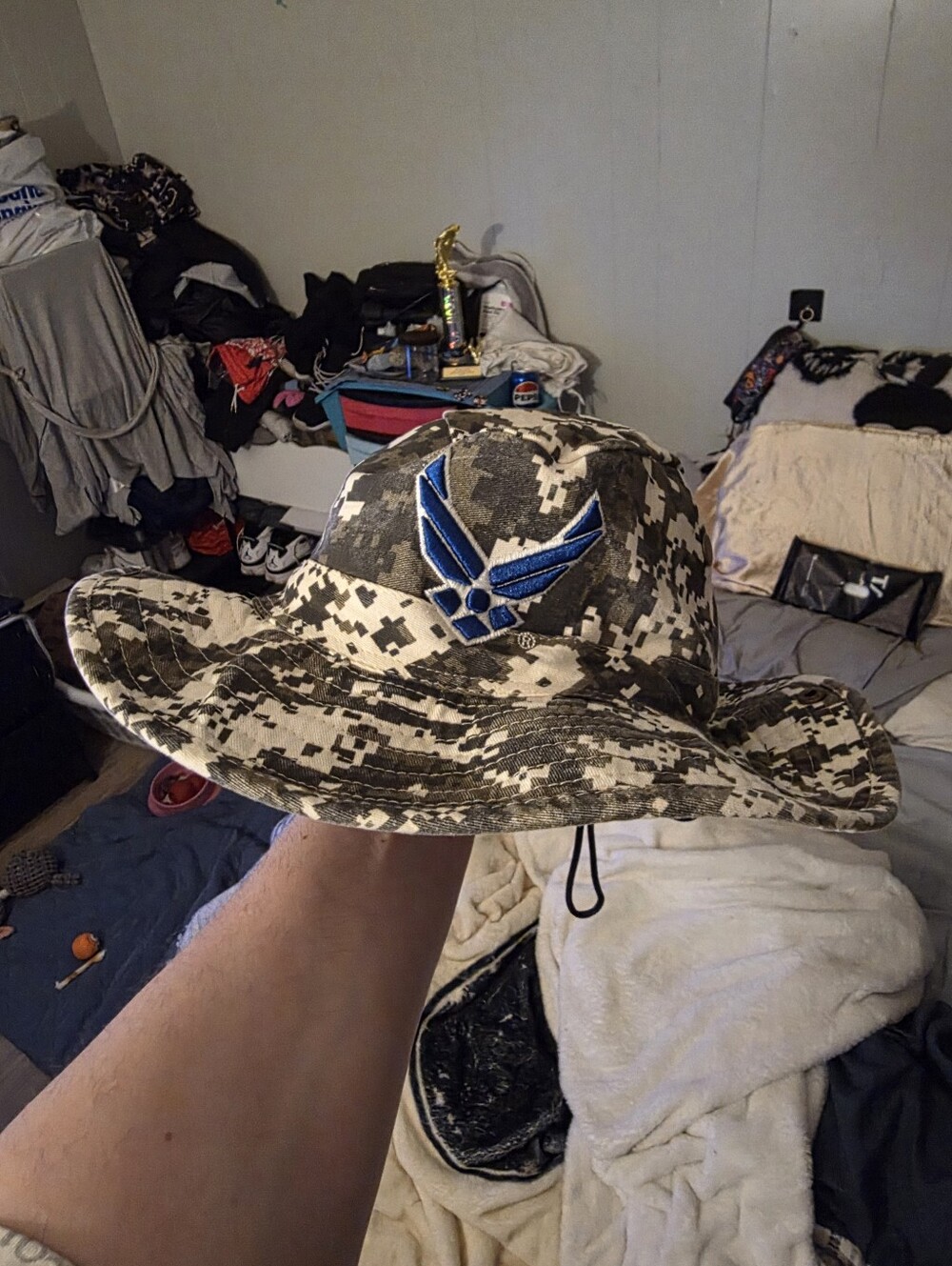 U.S. Air Force Digital Camo Boonie Hat - Blue Emblem
